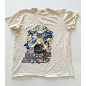VTG Y2K Gildan Softstyle 5 Seconds of Summer 5SOS Cotton Band Tee Shirt Sz M